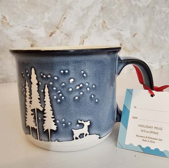 Global Design Forest Reindeer Holiday Coffee Mug Cup - Picture 6 of 11